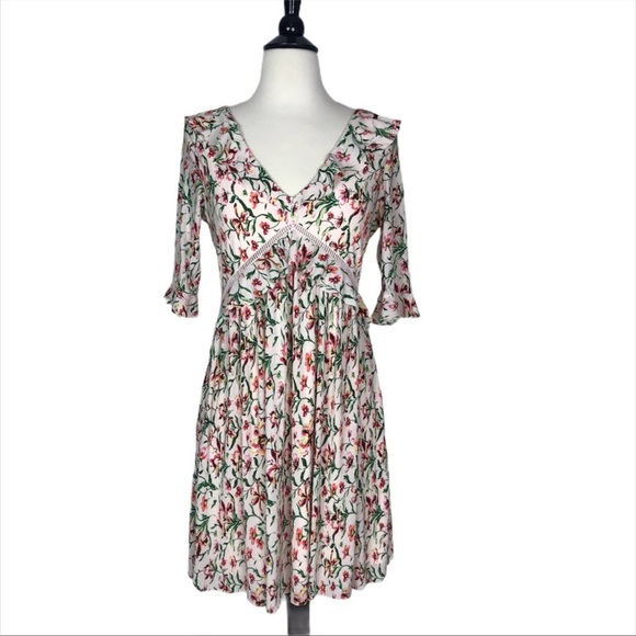 Topshop Iris Floral Ruffle Skater Dress - Picture 4 of 4